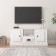 Magasfényű fehér szerelt fa tv-szekrény 100 x 35,5 x 45 cm Magasfényű fehér szerelt fa tv-szekrény 100 x 35,5 x 45 cm
