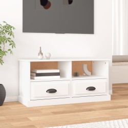 Fehér szerelt fa tv-szekrény 93x35,5x45 cm