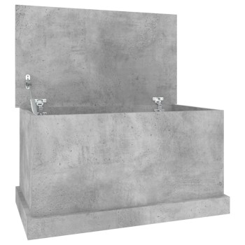 Betonszürke szerelt fa tárolóláda 70x40x38 cm