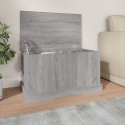 Szürke sonoma szerelt fa tárolóláda 70x40x38 cm