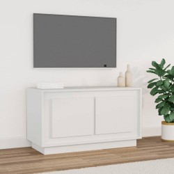 Fehér szerelt fa tv-szekrény 80x35x45 cm