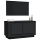 Fekete szerelt fa tv-szekrény 80x35x45 cm Fekete szerelt fa tv-szekrény 80x35x45 cm