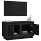 Fekete szerelt fa tv-szekrény 80x35x45 cm Fekete szerelt fa tv-szekrény 80x35x45 cm