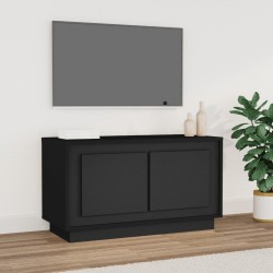 Fekete szerelt fa tv-szekrény 80x35x45 cm