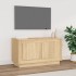 Sonoma-tölgyszínű szerelt fa fali tv-szekrény 80x35x45 cm