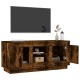 Füstös tölgyszínű szerelt fa tv-szekrény 102 x 35 x 45 cm Füstös tölgyszínű szerelt fa tv-szekrény 102 x 35 x 45 cm
