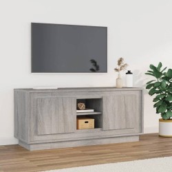 Szürke sonoma színű szerelt fa tv-szekrény 102x35x45 cm