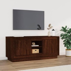 Barna tölgy színű szerelt fa tv-szekrény 102x35x45 cm
