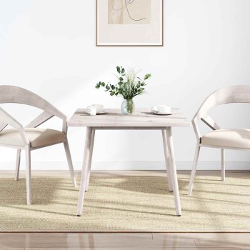 Fehér tömör fenyőfa ovális asztallap 70x70x2,5 cm