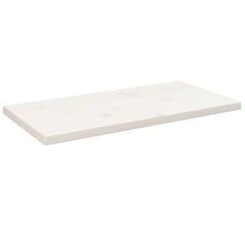 Fehér tömör fenyőfa téglalap alakú asztallap 80 x 40 x 2,5 cm