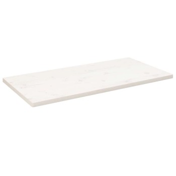 Fehér tömör fenyőfa téglalap alakú asztallap 110 x 60 x 2,5 cm