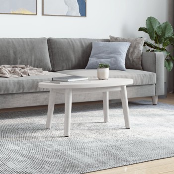 Fehér tömör fenyőfa ovális asztallap 80x40x2,5 cm