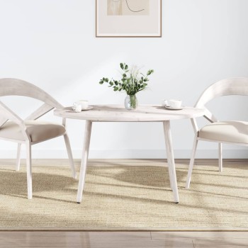 Fehér tömör fenyőfa ovális asztallap 100x50x2,5 cm