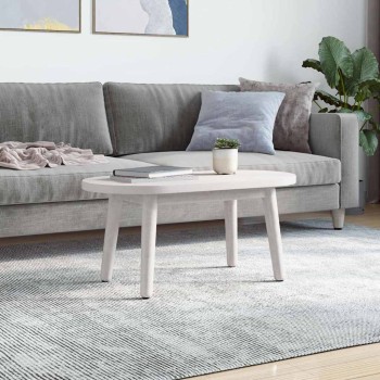 Fehér tömör fenyőfa ovális asztallap 60 x 30 x 2,5 cm