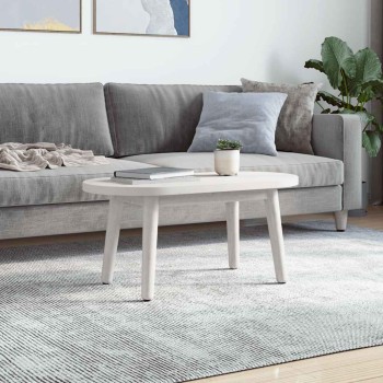 Fehér tömör fenyőfa ovális asztallap 70 x 35 x 2,5 cm