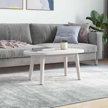 Fehér tömör fenyőfa ovális asztallap 80x40x2,5 cm