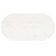 Fehér tömör fenyőfa ovális asztallap 110x55x2,5 cm