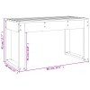 Fekete tömör fenyőfa kerti pad 80x38x45 cm