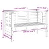 Tömör fenyőfa kerti pad 111,5 x 53 x 71 cm