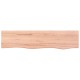 Világosbarna kezelt tömör tölgyfa fali polc 80x20x2 cm