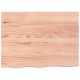 Világosbarna kezelt tömör tölgyfa fali polc 80x60x2 cm