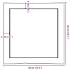 Asztallap 40x40x(2-4) cm kezeletlen tömör fa élőszegélyes