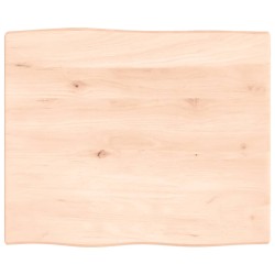 Asztallap 60x50x2 cm kezeletlen tömörfa tölgyfa élőszegélyes
