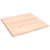Asztallap 60x60x2 cm kezeletlen tömörfa tölgyfa élőszegélyes