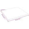 Asztallap 60x60x2 cm kezeletlen tömörfa tölgyfa élőszegélyes