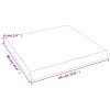 Asztallap 60x60x(2-6) cm kezeletlen tömör fa élőszegélyes