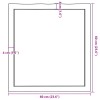 Asztallap 60x60x(2-6) cm kezeletlen tömör fa élőszegélyes