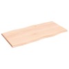 Asztallap 80x40x2 cm kezeletlen tömörfa tölgyfa élőszegélyes
