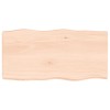 Asztallap 80x40x(2-6) cm kezeletlen tömör fa élőszegélyes