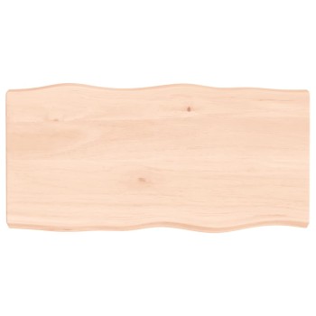 Asztallap 80x40x(2-6) cm kezeletlen tömör fa élőszegélyes