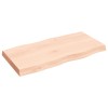 Asztallap 80x40x(2-6) cm kezeletlen tömör fa élőszegélyes