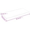 Asztallap 80x40x(2-6) cm kezeletlen tömör fa élőszegélyes