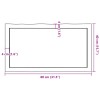 Asztallap 80x40x(2-6) cm kezeletlen tömör fa élőszegélyes