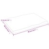 Asztallap 80x60x(2-4) cm kezeletlen tömör fa élőszegélyes