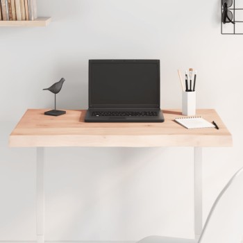 Asztallap 80x60x(2-4) cm kezeletlen tömör fa élőszegélyes