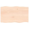 Asztallap 100x60x2 cm kezeletlen tömörfa tölgyfa élőszegélyes