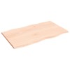 Asztallap 100x60x2 cm kezeletlen tömörfa tölgyfa élőszegélyes