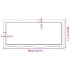 Világosbarna asztallap 100x40x(2-4)cm kezelt tömör élőszegélyes