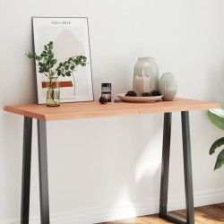 Világosbarna asztallap 120x60x(2-4)cm kezelt tömör élőszegélyes