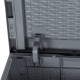 Szürke pp rattan kerti tárolóláda 90 l