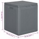 Szürke pp rattan kerti tárolóláda 90 l