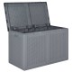 Szürke pp rattan kerti tárolóláda 180 l