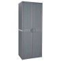 Szürke pp rattan kerti tárolószekrény 65 x 45 x 172 cm