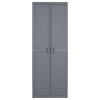 Szürke pp rattan kerti tárolószekrény 65 x 45 x 172 cm