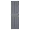 Szürke pp rattan kerti tárolószekrény 65 x 45 x 172 cm