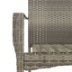 9-részes szürke polyrattan kerti ülőgarnitúra párnákkal